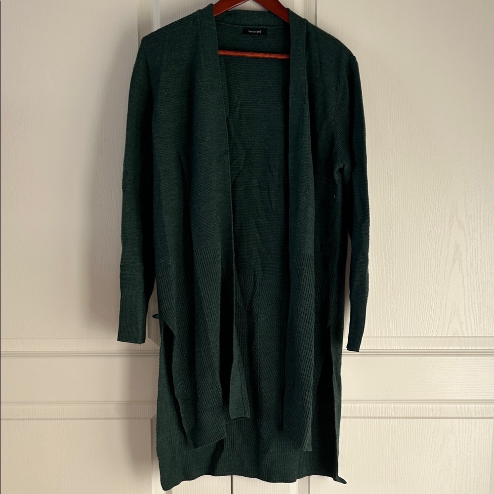 Verve Ami Forest Green Long Cardigan Size Medium